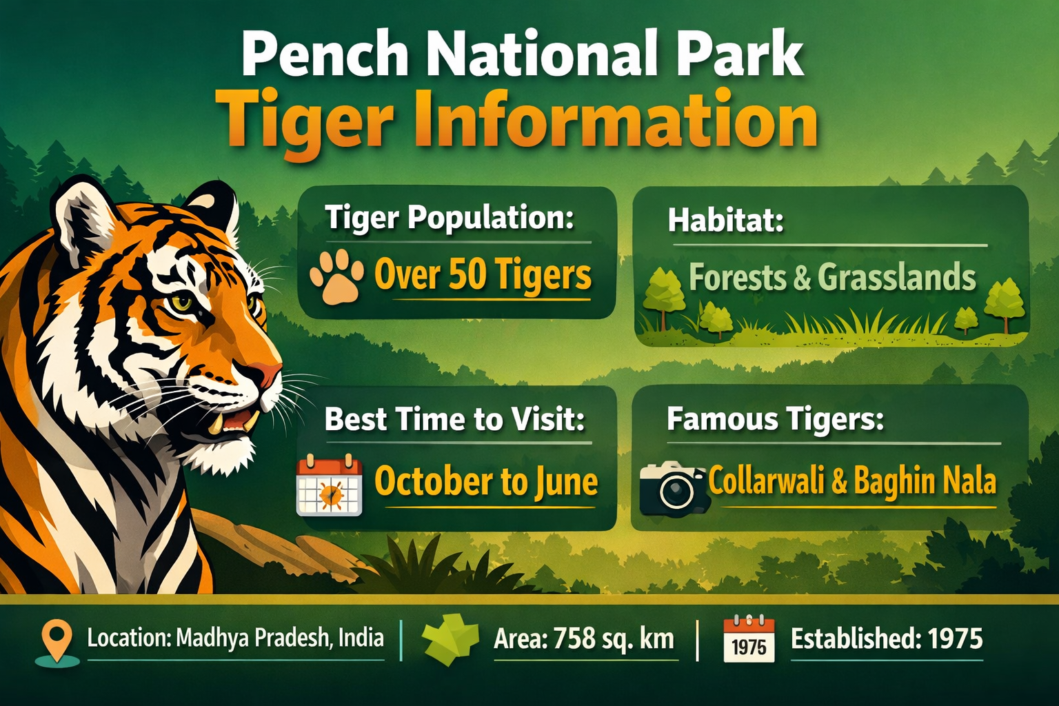 Pench National Park Tiger Information: