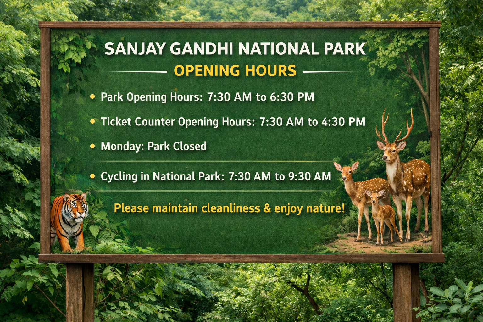sanjay gandhi national park oppening time: