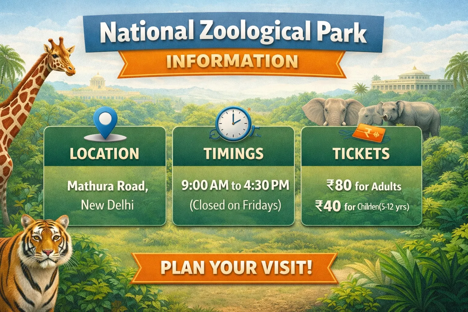 National zoologicale park information