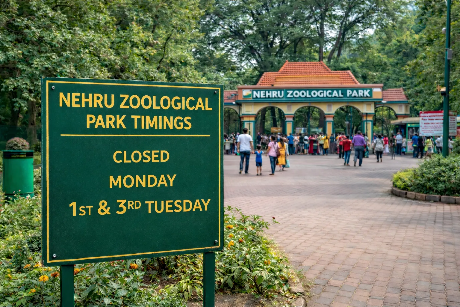 Nehru Zoological Park Timings
