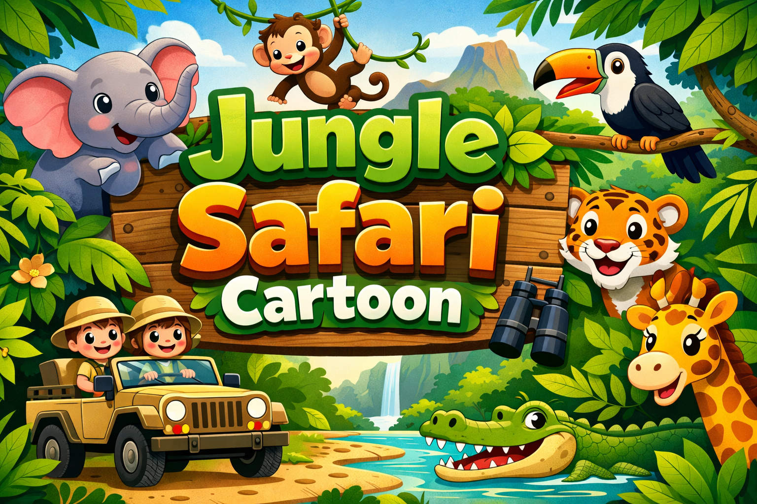 Jungle Safari Cartoon